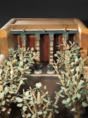 Model of a Garden, ca. 1981–1975 B.C.
Egyptian, Middle Kingdom
Wood, paint Copper; L. 84.4 cm (33 1/4); W. 42.5 cm (16 3/4 in); H. 39.5 cm (15 9/16)
The Metropolitan Museum of Art, New York, Rogers Fund and Edward S. Harkness Gift, 1920 (20.3.13)
http://www.metmuseum.org/Collections/search-the-collections/544256